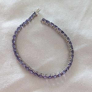 Silver Tanzanite Tennis Bracelet